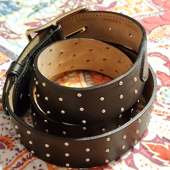 WORTH Genuine Leather Studded Belt Made in Italy | Size Large - Picture 4 of 14